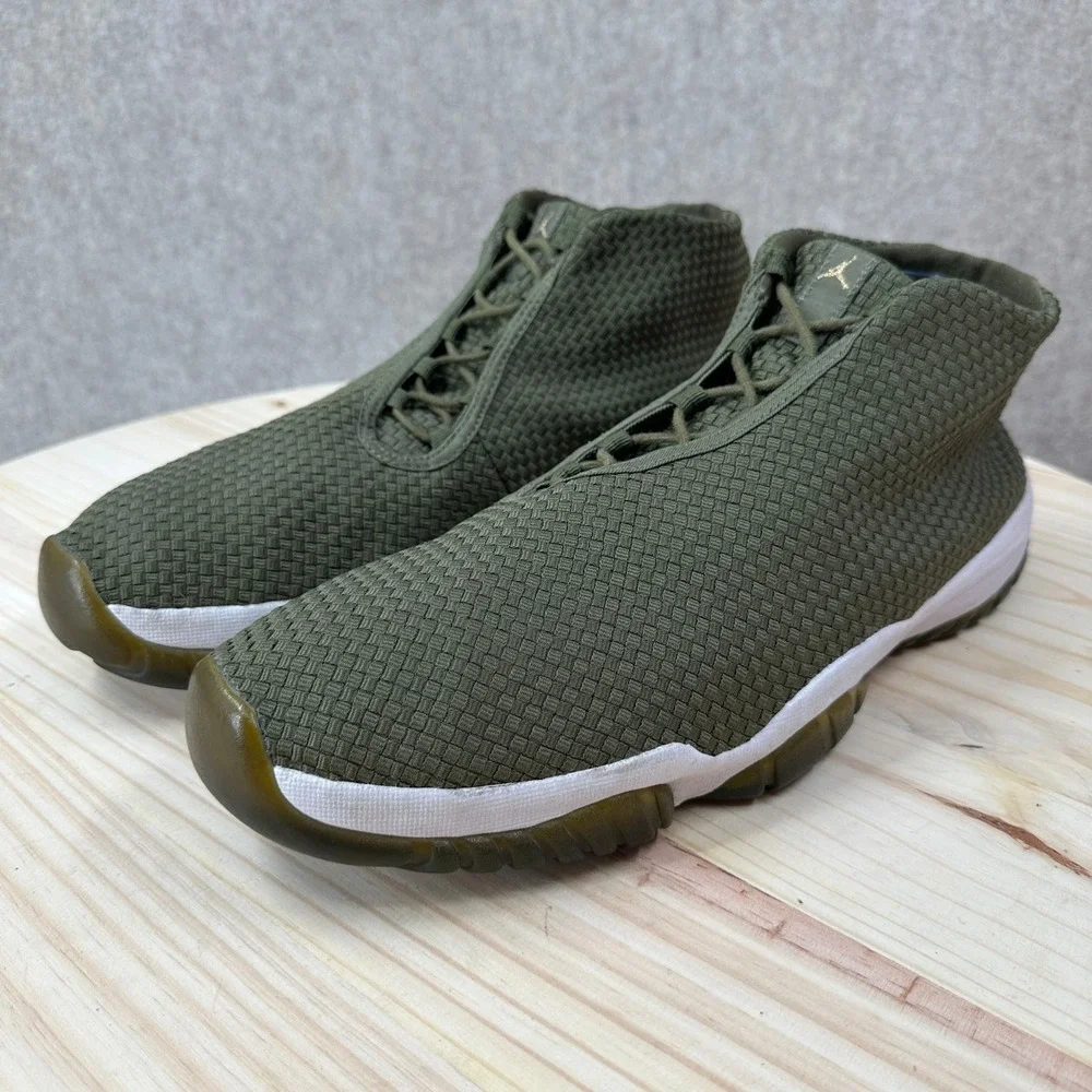 Air Jordan Future Iguana Green‎ 656503-201 Mens 2014 Rare Woven Sneakers SZ 15